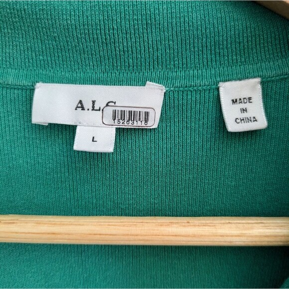 A.L.C. Taylor Knit Green Midi Dress Size L Career Date Night - Picture 5 of 5